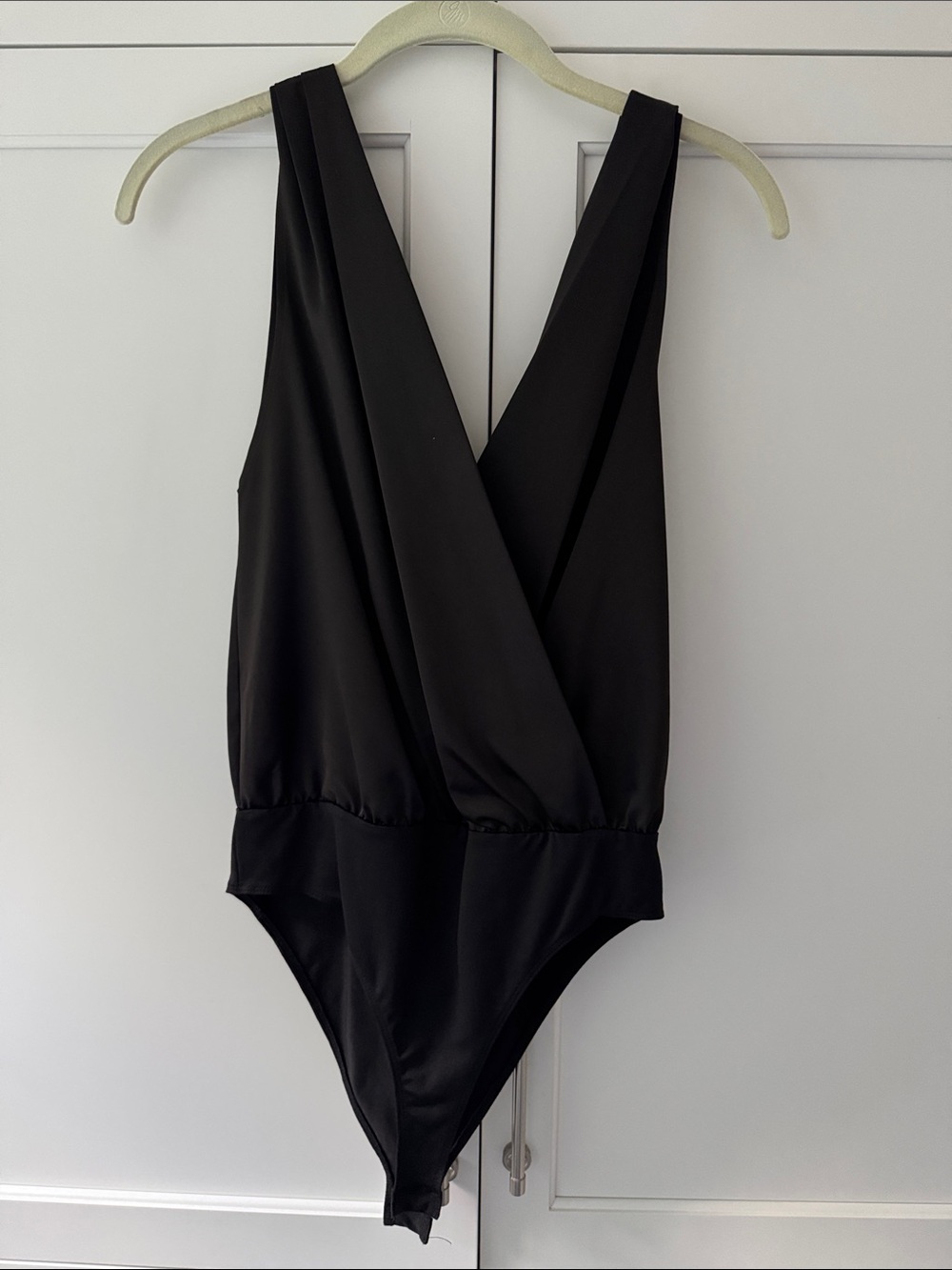 Zara Black Wrap-Front Sleeveless Bodysuit